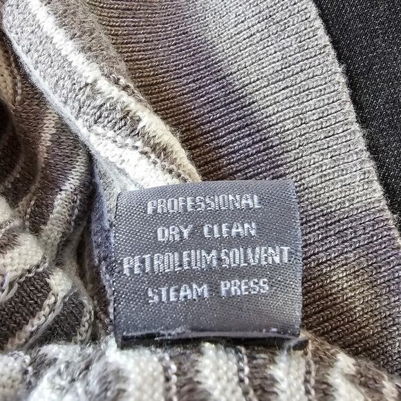 VTG Silversilk 3D Knit Turtleneck Sweater Mens XL Geometric Retro Heavyweight - Picture 5 of 8